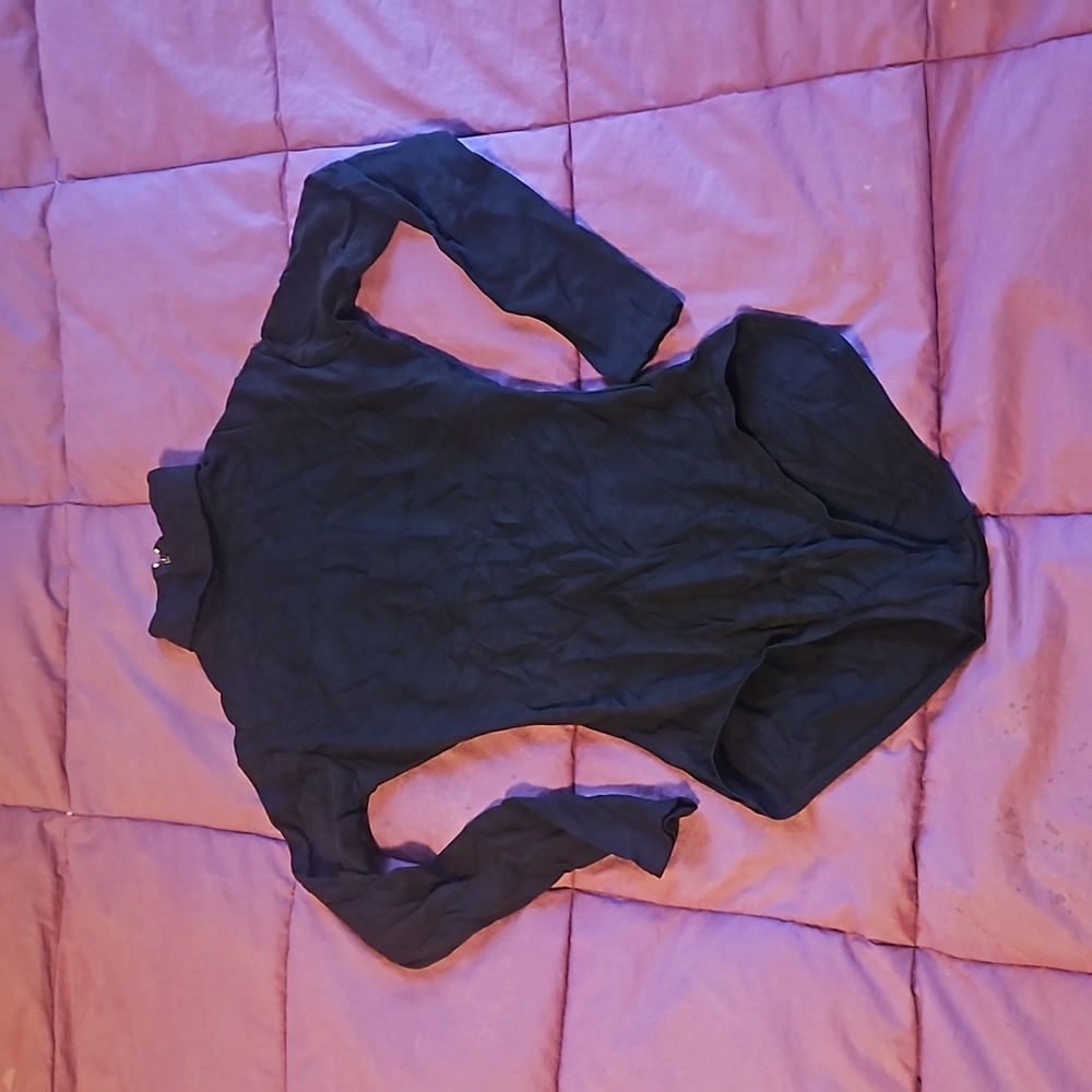 Capezio Black Long Sleeve Turtleneck Leotard NWOT Size M